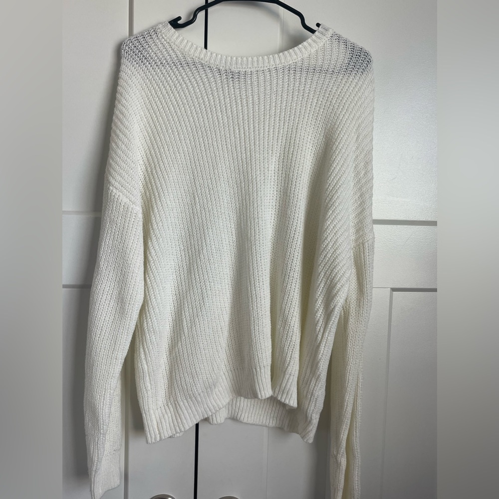 Forever 21 Cream Pullover Sweater | L